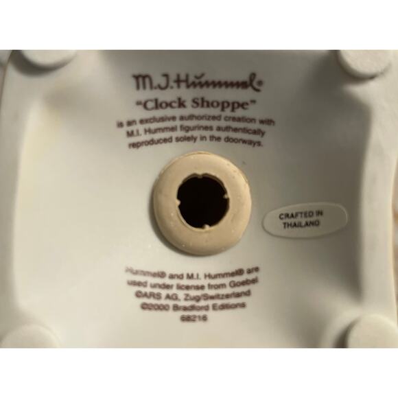 Vintage M.I. Hummel Bavarian Village Christmas Ornaments Set of 2 "Clock Shoppe" - Picture 6 of 7